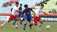 Timnas Thailand U-16 lolos ke final Piala AFF U-16 2018 setelah mengalahkan Myanmar 1-0, Kamis (9/8/2018) di Stadion Gelora Delta, Sidoarjo. (Bola.com/Aditya Wany)