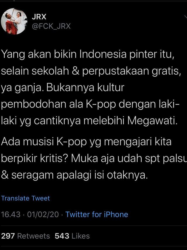 Akun Twitter Jerinx Sid Kena Suspend Karena Cuitan K Pop Showbiz Liputan6 Com