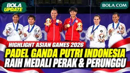 Momen Pengalungan Medali Padel Putri Indonesia di Asian Games 2026, Kusumawati/Sabatini Raih Perak