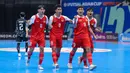 Pemain Timnas Futsal Indonesia merayakan kemenangan atas Korea Selatan pada laga pertama Grup A Piala Asia 2026 di Indonesia Arena, Jakarta, pada Selasa (27/1/2026) malam WIB. Timnas Futsal Indonesia menutup laga pertama Grup A Piala Asia 2026 dengan hasil positif. (Bola.com/Bagaskara Lazuardi)