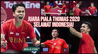 Indonesia Juara Piala Thomas 2020. (Photo by BWF/Grafis Wiwig Prayugi)