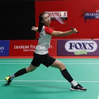 Chiara Marvella Handoyo mengalahkan Aurelia Salsabila 21-14 dan 21-18 dalam penyisihan Grup A Liga PB Djarum di GOR PB Djarum, Jati, Kudus, Rabu (8/7/2020). (foto: PB Djarum)