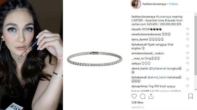  Gelang  Emas Luna Maya Actris Indonesian