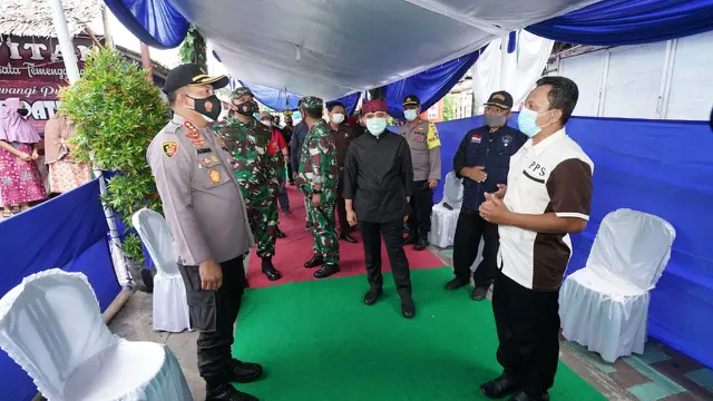 Forkopimda Banyuwangi Keliling Tinjau Simulasi TPS 