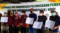 Pemkot Bengkulu, instansi pemerintah dan stakeholder lainnya di Bengkulu, menandatangani kerjasama antarpihak terkait Koordinasi dan Sinkronisasi Pelembagaan Pemenuhan Hak Anak (Media Center Dinas Kominfosan Kota Bengkulu / Liputan6.com)