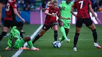 Timnas Putri Kanada bertanding melawan Nigeria di Piala Dunia Sepak Bola Wanita 2023 (AFP/William West)