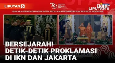 Upacara Peringatan Hari Kemerdekaan ke-79 Republik Indonesia digelar di Ibu Kota Negara (IKN) Nusantara dan Istana Negara Jakarta hari Sabtu (17/8). Presiden Joko Widodo memimpin upacara ini di Istana Garuda IKN, sementara Wakil Presiden Ma’ruf Ami...