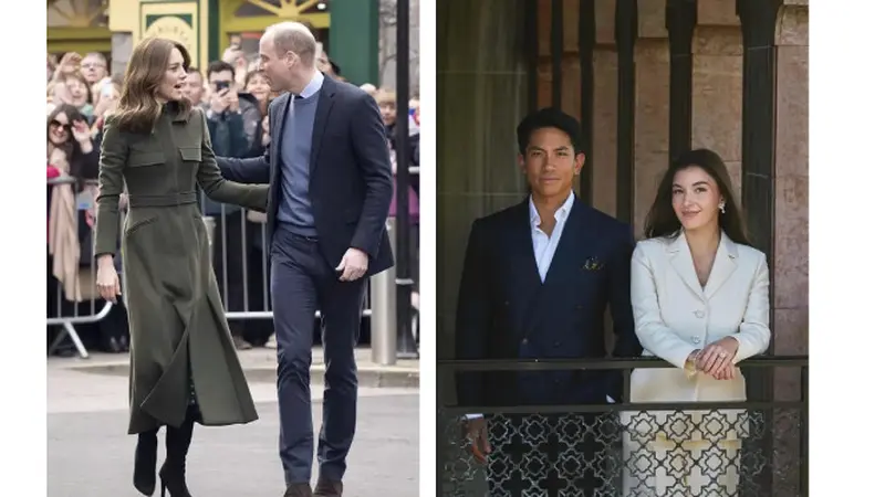 Pasangan Pangeran William dan Kate Middleton Digadang-gadang Bakal Menjadi Tamu Pernikahan Pangeran Mateen dan Anisha Rosnah pada 14 Januari 2024 (Instagram Kensington Royals dan Instagram @tmski)