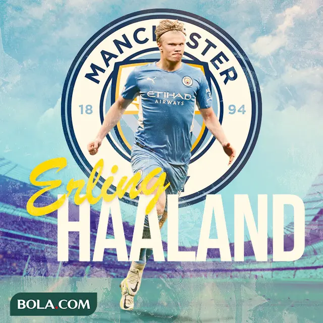 Manchester City - Ilustrasi Erling Haaland