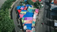 Kampoeng Bekelir di Kota Tangerang, Banten dilihat dari atas. (Liputan6.com/Pramita Tristiawati)