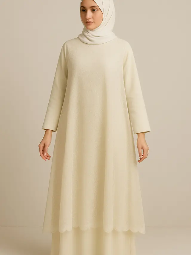 Model Kaftan Brokat Modern
