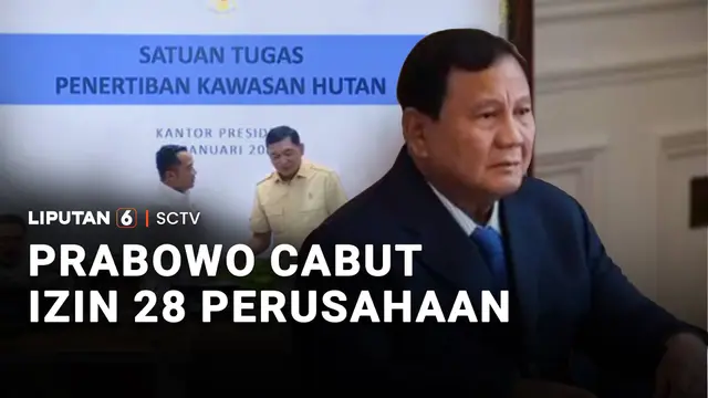 Prabowo Cabut Izin 28 Perusahaan
