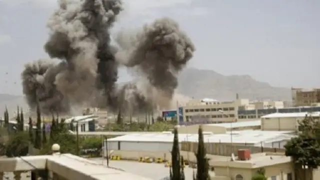 Serangan udara menghantam kawasan Sanaa, Yaman dimana lokasi tersebut terdapat sejumlah kedutaan besar negara lain, termasuk kedutaan besar republik Indonesia.