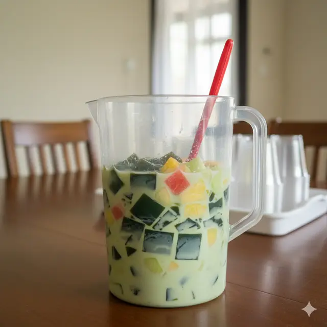Es Sop Buah Cincau Pandan Ukuran Teko