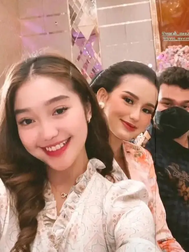 6 Potret Anggun Sarah Menzel di Acara 7 Bulanan Aurel Hermansyah, Bak Gadis Jawa