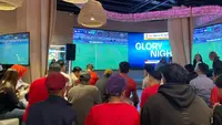 Nonton bareng Timnas Indonesia bertanding di FIFA ASEAN Cup 2026 di IQOS Boutique, SOL Collective Space, SCBD, Jakarta, Jumat (25/9/2026). (Bola.com/Juventus Filadelfia)