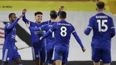 Leicester City akhirnya berhasil kembali menorehkan hasil positif kala bertandang ke markas Fulham pada laga lanjutan Liga Inggris musim 2020-2021. (Peter Cziborra/Pool via AP)