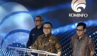 Menteri Pendayagunaan Aparatur Negara dan Reformasi Birokrasi (PANRB) Abdullah Azwar Anas dalam konferensi pers soal IKN di kantor Kominfo, Jakarta, Rabu (17/4/2024). (Tira/Liputan6.com)