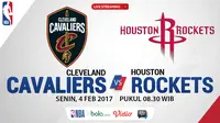 Jadwal NBA, Cleveland Cavaliers Vs Houston Rockets. (Bola.com/Dody Iryawan)