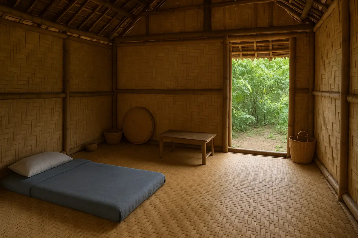 Rumah Lawas dari Anyaman Bambu Sederhana Penuh Kenangan (Foto: ChatGPT)