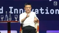 Pendiri Alibaba Group Jack Ma dalam diskusi panel “Disrupting Development” Pertemuan IMF-Bank Dunia di Nusa Dua, Bali pada Jumat (12/10). Jack Ma mengatakan “pebisnis tak punya rasa takut, kompetitor yang seharusnya takut”.Liputan6.com/Angga Yuniar