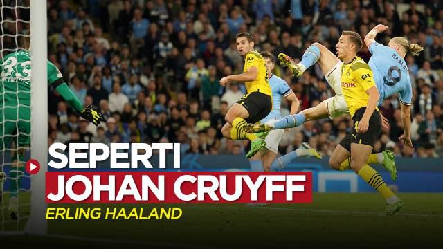 Berita video kekaguman Pep Guardiola kepada Erling Haaland, yang dianggap mencetak gol seperti Johan Cruyff.