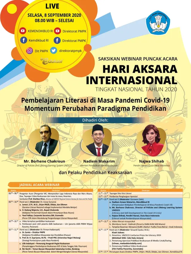 Webinar Puncak Acara Hari Aksara Internasional
