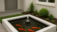 5 Desain Kolam Ikan Minimalis untuk Lahan Sempit, Estetik Bikin Rumah Tetap Islami di Tahun 2025