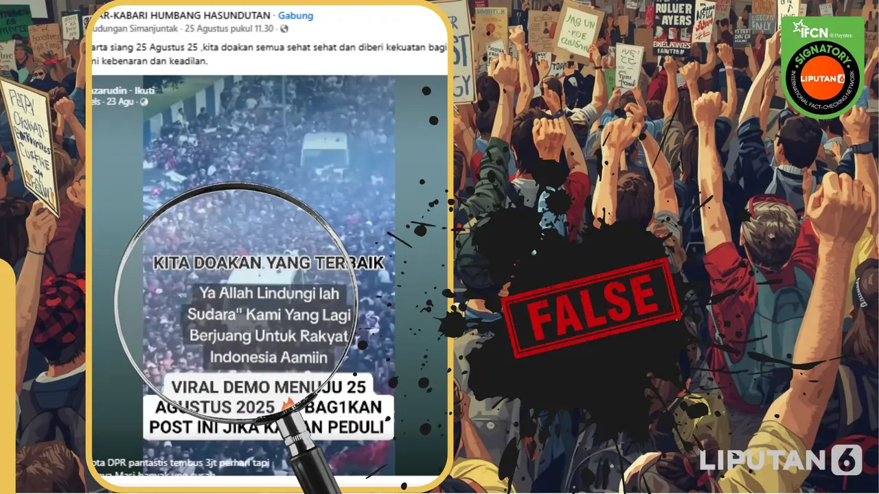 Tangkapan layar klaim video situasi Jakarta saat demo 25 Agustus 2025