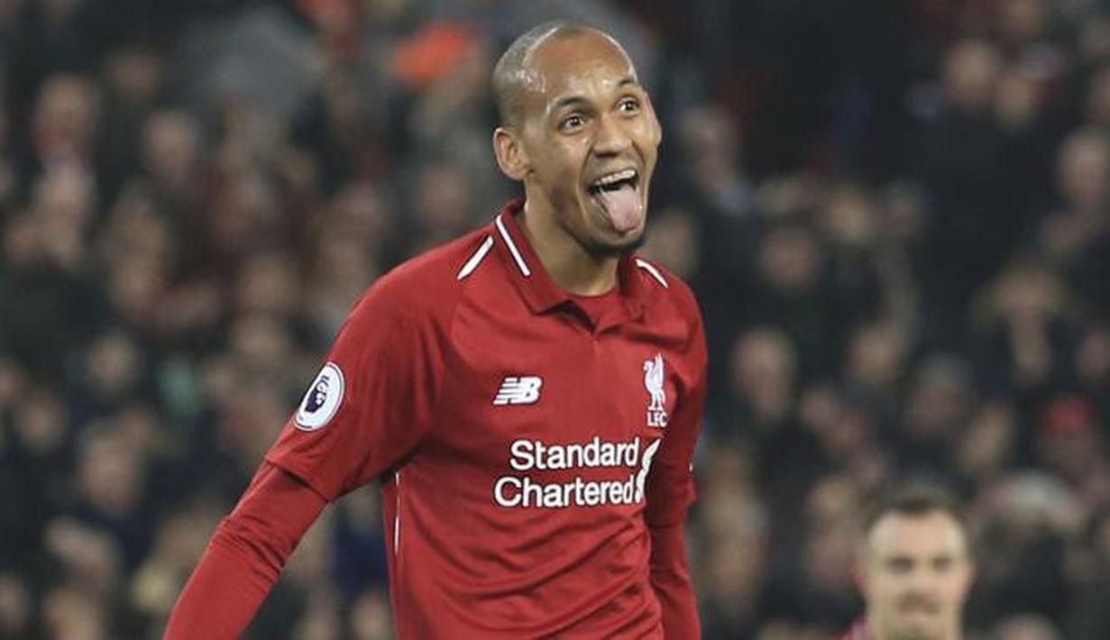 4. Fabinho - Gelandang asal Brasil ini memiliki kemampuan untuk memutus serangan lawan dan memecah kebuntuan tim lewat lini tengah. Fabinho dipastikan akan menjadi tumpuan utama di lini tengah Liverpool saat berhadapan dengan Arsenal nanti. (AP/jon Super)
