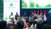 Presiden Joko Widodo (Jokowi) meresmikan bursa karbon (IDX Carbon) di Bursa Efek Indonesia (BEI) pada Selasa (26/9/2023). (Foto: BEI)