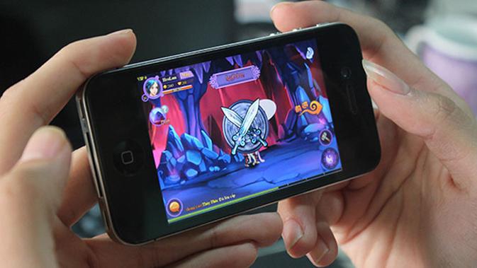 Ilustrasi main mobile game