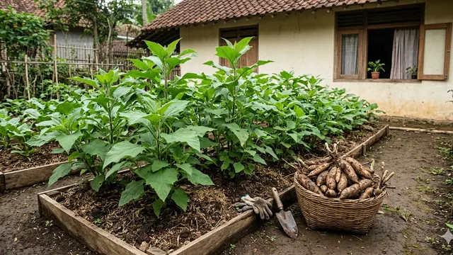 Ide Kebun Umbi Yakon di Pekarangan Rumah; Kebun Yakon di Samping Rumah