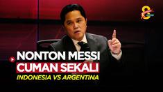 Berita Video jawaban Erick Thohir saat ditanya tiket laga FIFA Matchday antara Timnas Indonesia Vs Argentina