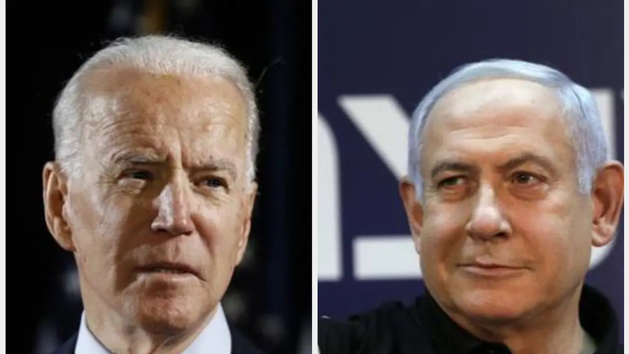 Presiden AS Joe Biden dan PM Israel Benjamin Netanyahu.