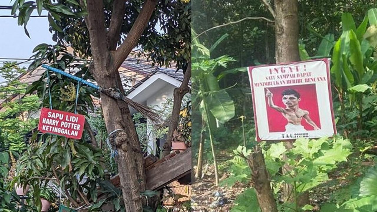 6 Pengumuman Nyeleneh Ini Ditempel di Pohon, Bikin Geleng Kepala