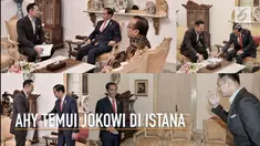 Agus Yudhoyono atau AHY menemui Presiden Jokowi di Istana Negara untuk menyerahkan undangan rapimnas partai Demokrat.