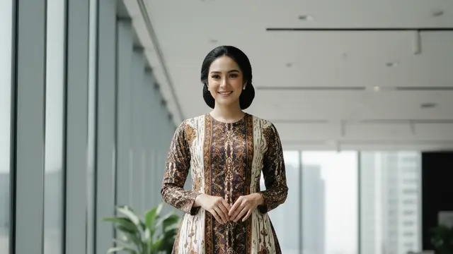 Gamis Batik Parang Semi-Fit