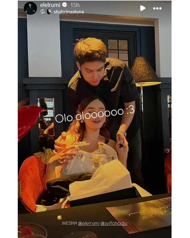 Penampakan tas mewah kado ultah Syifa Hadju ke-25 dari El Rumi, taksiran harganya bikin melongo