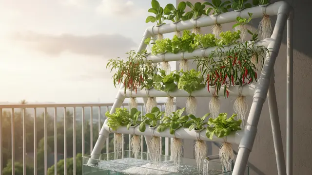 Desain Inovatif Kebun Cabai dan Sayur dengan Ternak dalam Satu Area. AI