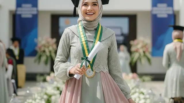 Model Gamis Wisuda Anti Gatal dan Gerah