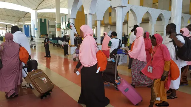 Jemaah Haji dari Uganda di Bandara King Abdul Aziz, Jeddah. Liputan6.com/Nurmayanti