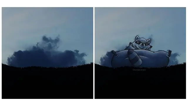 Seniman Ini Buat Ilustrasi Imajinasi dari Awan, 7 Hasilnya Curi Perhatian