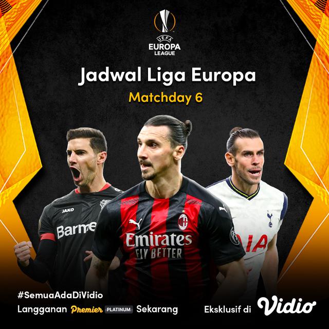 Jadwal Liga Europa di Vidio