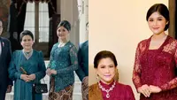 Melihat gaya busana mewah Erina Gudono dan ibu mertuanya Iriana Jokowi saat kondangan (@kaesangp @erinagudono)