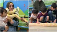 Dililit Ular Saat Gendong Anak, Ini 5 Momen Risty Tagor Main dengan Hewan (sumber:Instagram/ristytagor)