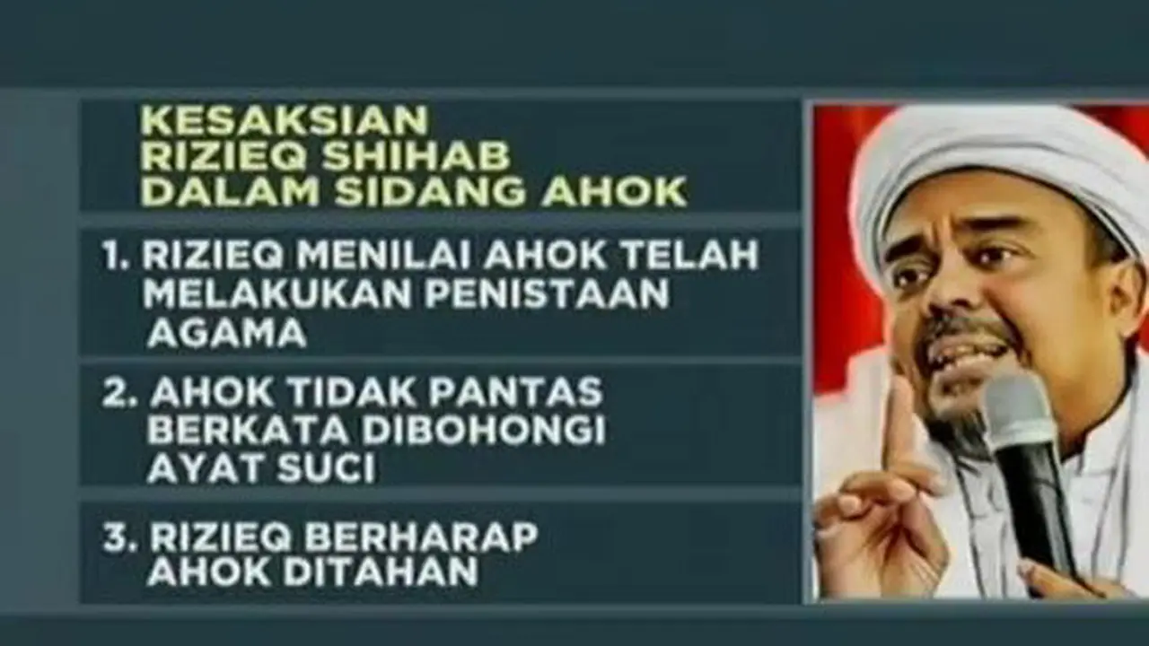  Rizieq Minta Ahok Ditahan hingga Razia Hewan Langka