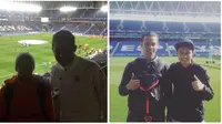 Evan Dimas bersama Fuguh Pangestu Diansyah Alam menonton pertandingan Espanyol vs Real Sociedad. (sumber: Instagram)