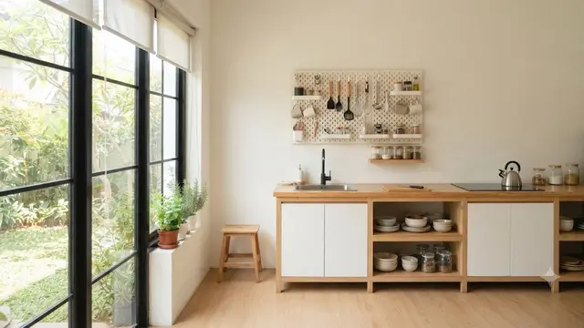 Desain Minimalis Natural dengan Banyak Cahaya (AI Generated)