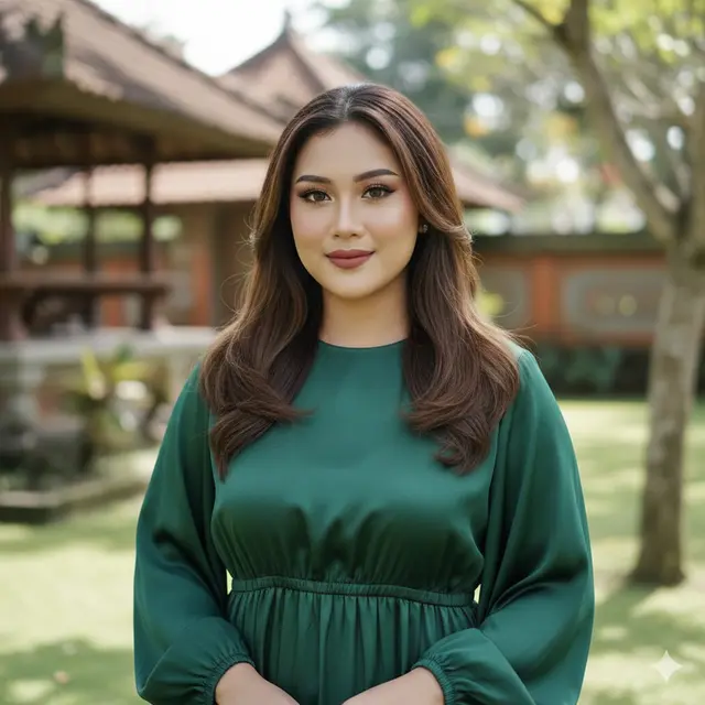 Model Rambut Panjang Wanita Gemuk agar Terlihat Kurus (Foto: Gemini AI)